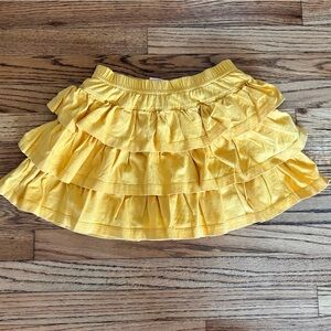 Hanna Andersson Yellow Ruffled Skirt Sz 6-7